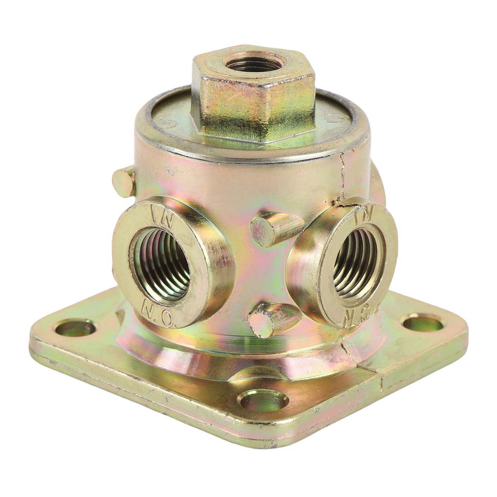 3 Way Valve 90554615PTP Metal 1 8in 1 4in NPT Port High Pressure Proof Stable Performance for Semi Trailer Truck