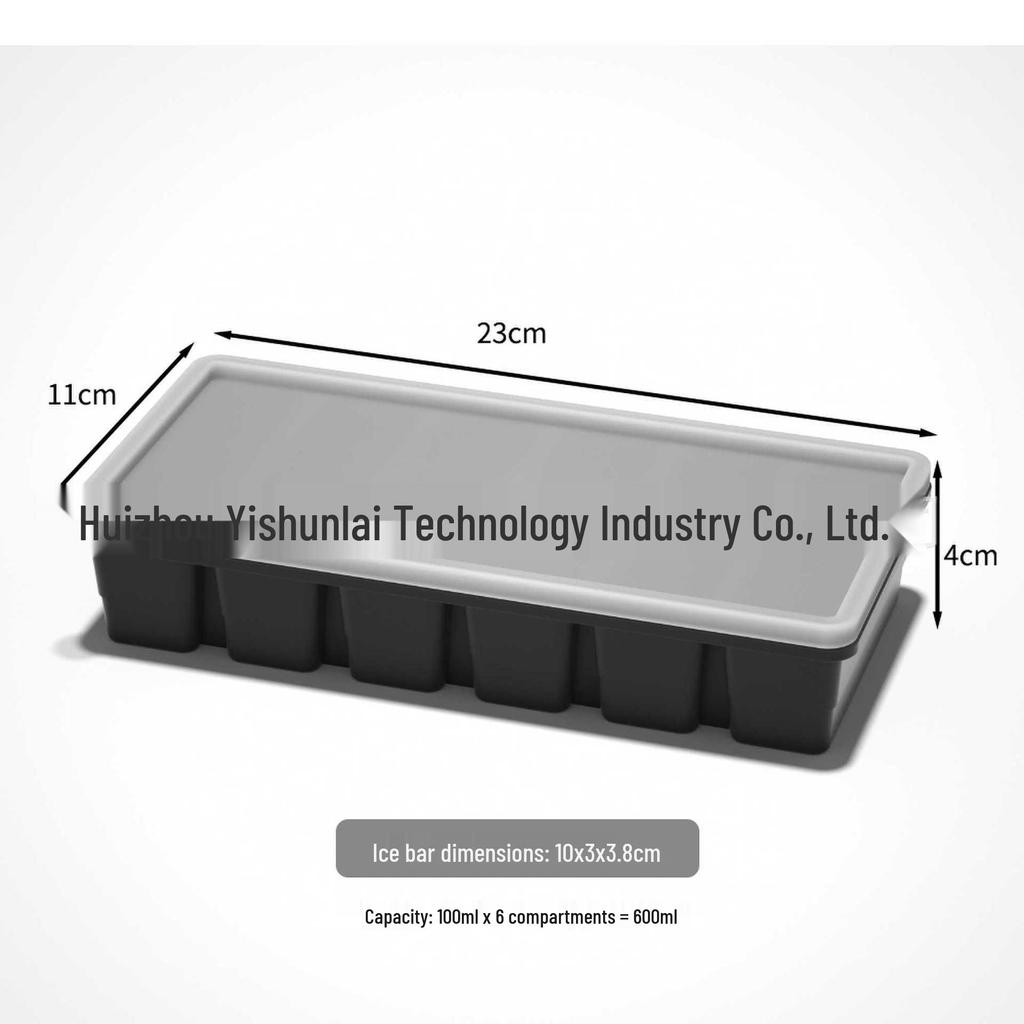 Silicone Ice Cube Tray with Lid: 4-Grid Frozen Soup & Food Storage Box