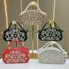 Dinner Bag, Ladies' Handbag, Diamond-encrusted Banquet Clutch, Evening Dress Bag, Water Diamond Women's Bag