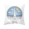 Valentine's Day Romantic Paris Tower Hot Air Balloon Pillow Case Home Sofa Cushion Pillow Case