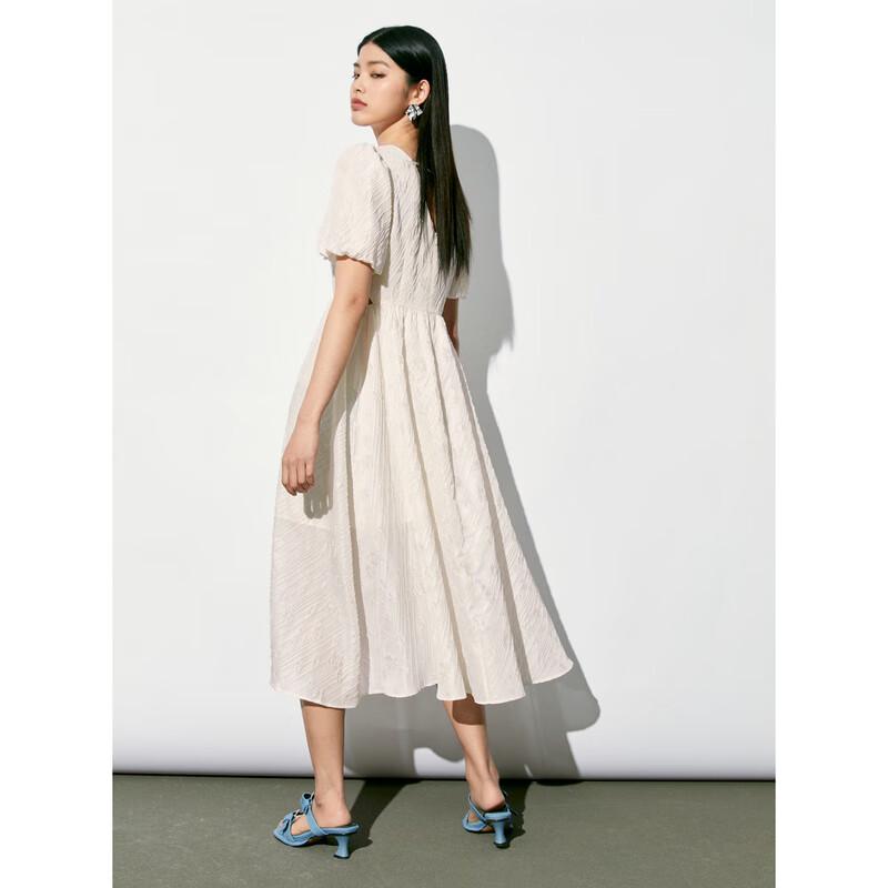 Peacebird Women's French V-Neck Vacation Long Dress