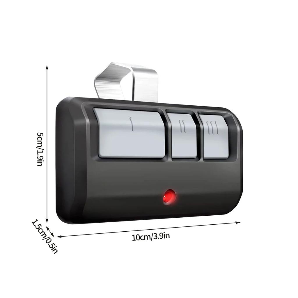 Universal Gate Remote Control Garage Door Control 3 In 1 Multifrequency Remote With Clip Rolling Code Transmitter Door Opener