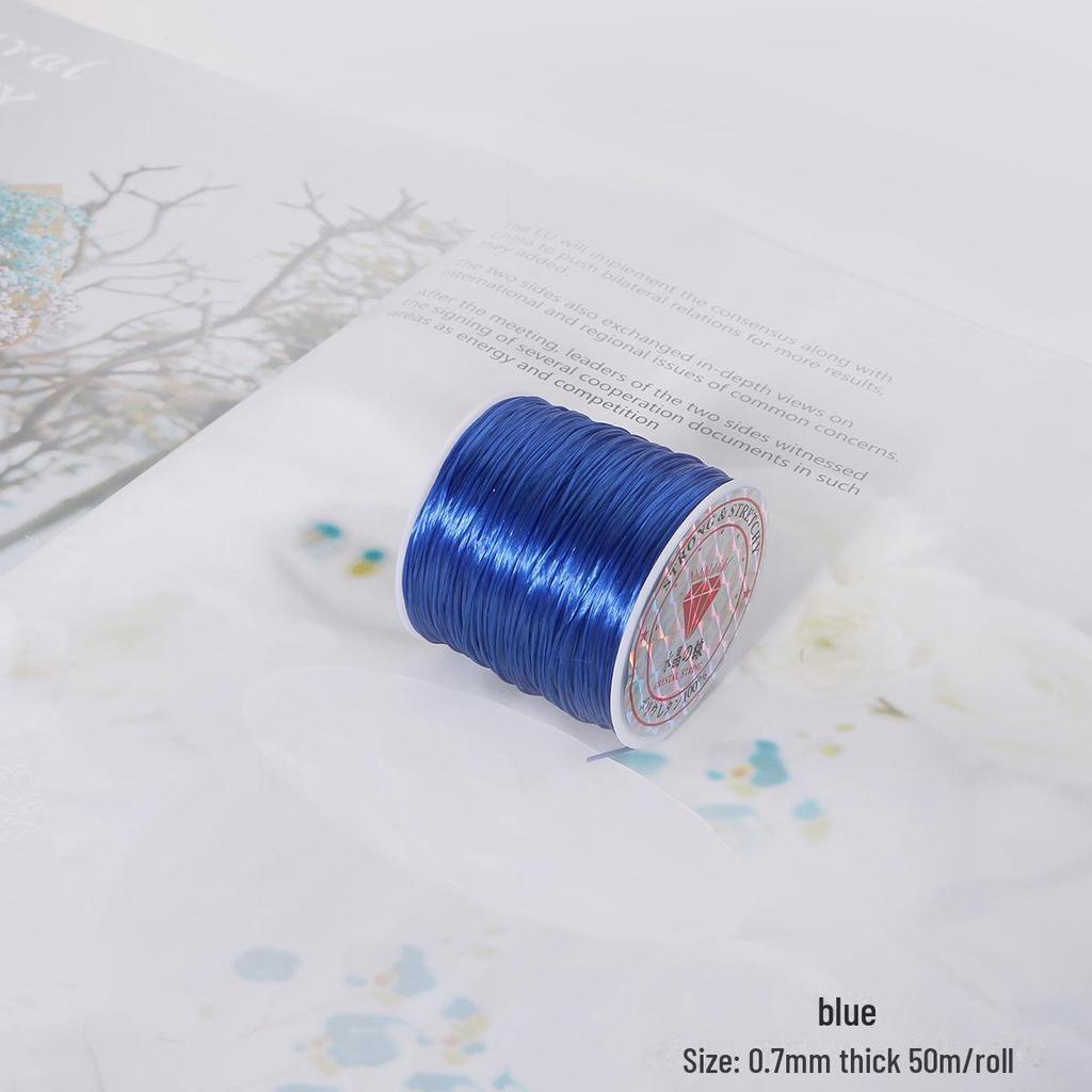 Handmade DIY Colored Elastic Line for Beaded Jewelry Making - Ring, Necklace, Bracelet. Braided Line for Accessories.