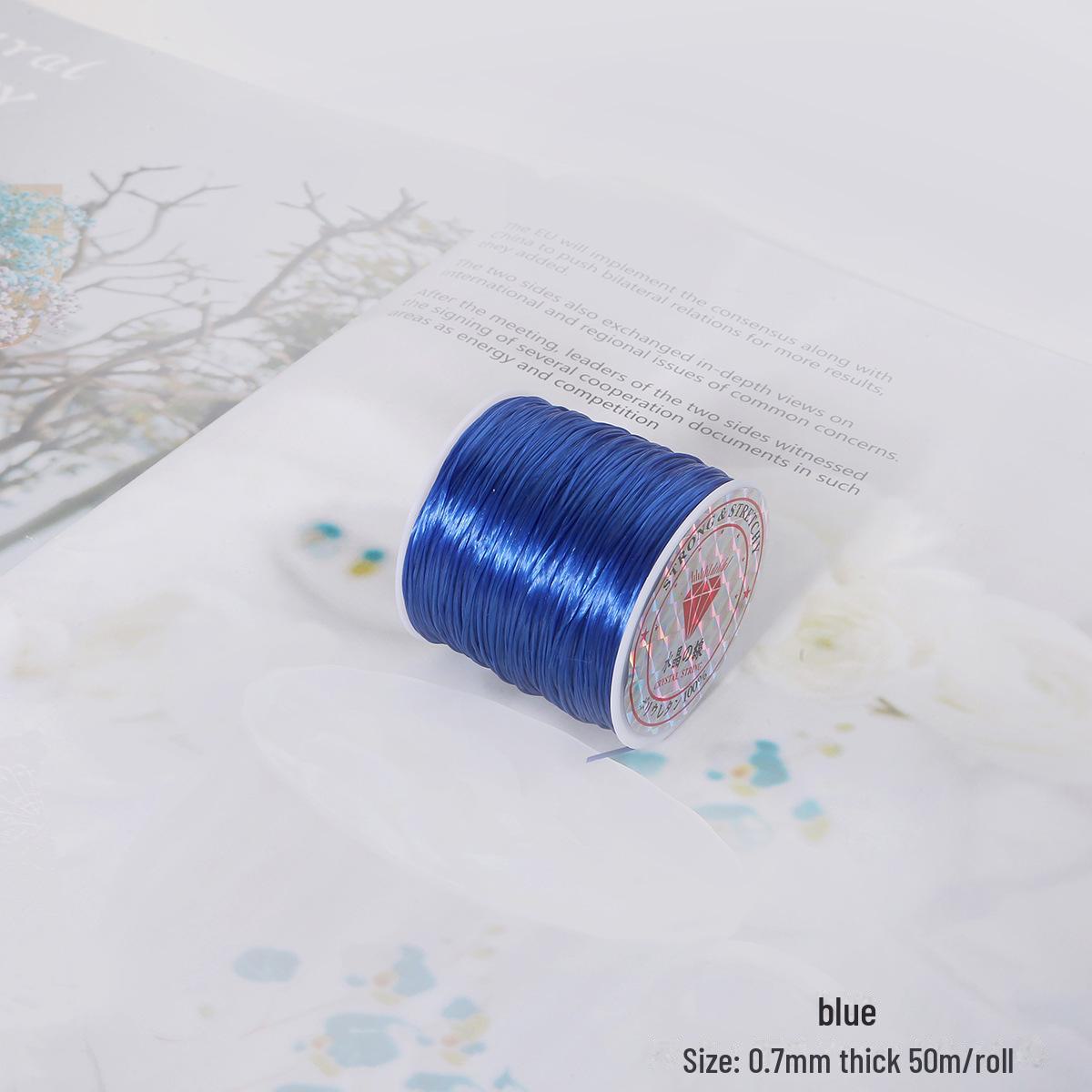 

Кольорова еластична волосінь ручної роботи своїми руками для виготовлення прикрас з бісеру - кільце, намисто, браслет. Плетена волосінь для аксесуарів.