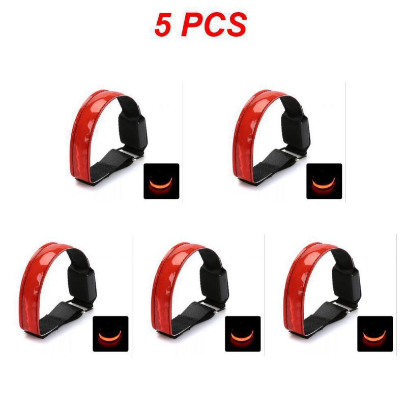 USB LED Luminous Night Running Cycling Armband Bracelet Night Glow Reflective Safety Belt Outdoor Sports Fluorescent Arm Band