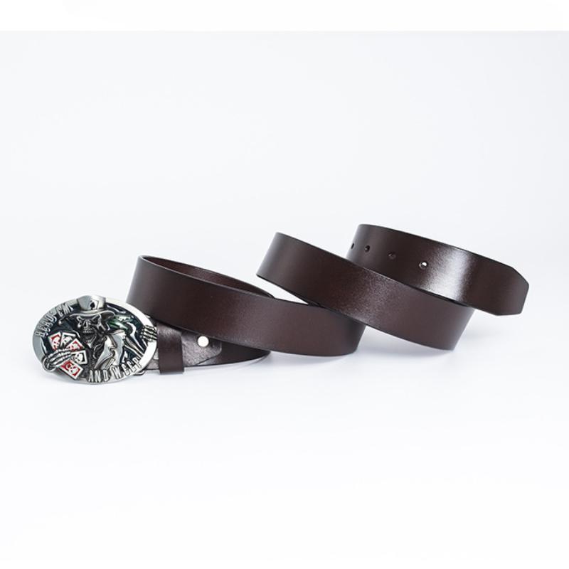 Alloy Belt American Skeleton Playing Card Modeling Belt Fashion Trend Personalized Western Denim Belt