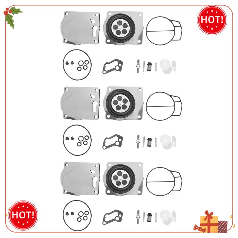 

Durable-3 Set Carburetor Carb Repair Kit For Sea Doo Mikuni 650 717 720 787 SP GS GTX HX Rebuild Kit Replacement Parts Gaskets чорний