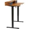 Height Adjustable Desk, 47.2" X 23.6" Electric Dual Monitor Riser Workstation, Whole Piece Desk Board Sit To Stand, 3-Key Modes Sturdy Dual Metal