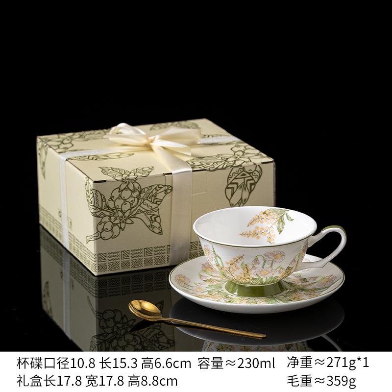 Bone China Coffee Cup Set Afternoon Tea Set High-End Exquisite Ceramic British Black Tea Cup And Saucer Set Household Women
