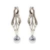 Chaquj Erotic Nipple and Labia Clamps with Gravity Ball Pendant