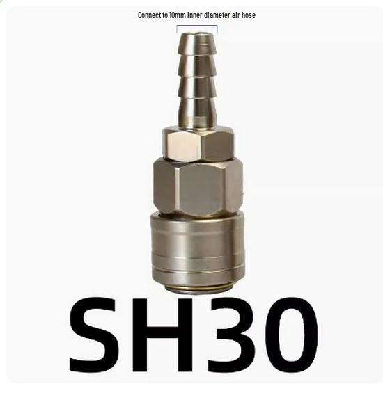 C-Type Self-Locking Air Hose Quick Connector for Compressors & Pneumatic Tools