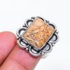 Natural Picture Jasper Gemstone 925 Sterling Silver Jewelry Ring Size 8 ZS-1051
