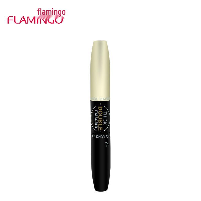 Flamingo Velvety Double-Ended Mascara: Natural Lengthening & Volumizing, Lash-Safe, Smudge-Resistant