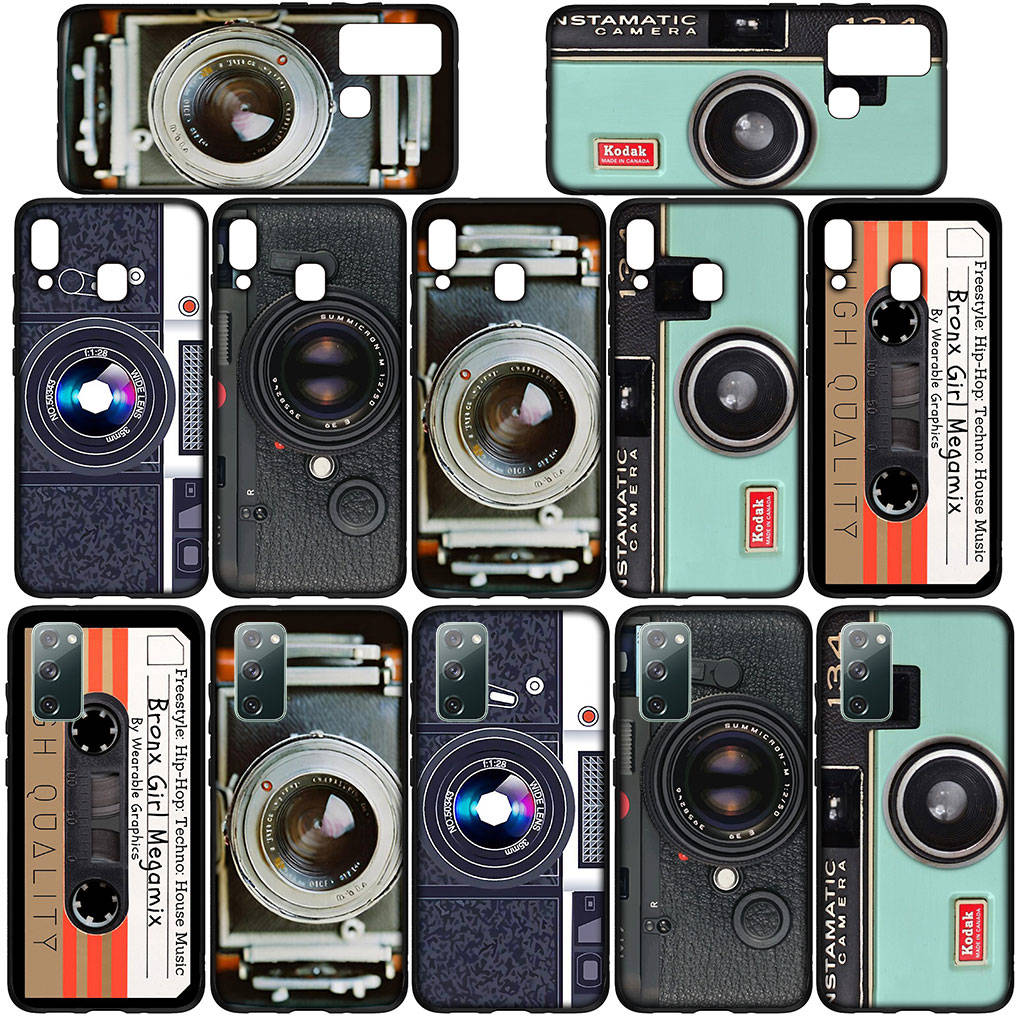 Funda para Samsung Galaxy S25, S24, S23, iPhone 16, 15, Xiaomi Redmi Note 14, 13, 12, 16E, 11 Pro Max, OPPO, Moto, Huawei, fondo de pantalla, cámara retro, cubierta vintage