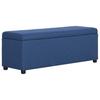 Storage Bench with Storage Compartment 116 Cm Blue Polyester