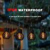 1-6 Stück LED Outdoor Flammeneffekt Hängelaterne Wasserdichte Garten Dekolampe Solar Lichterkette für Terrasse Garten Hof