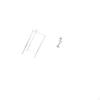 Nightstand Clear Acrylic Side Table Two Tier Small Compact Featuring Ballet Girl Statue