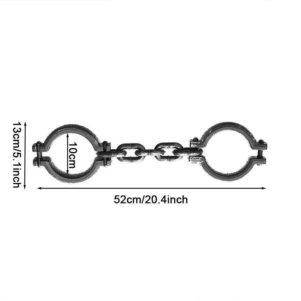 Halloween Decorations Plastic Shackles Chain Cosplay Prisoner Handcuffs Trick Props Halloween Masquerade Costume Party Supplies 5