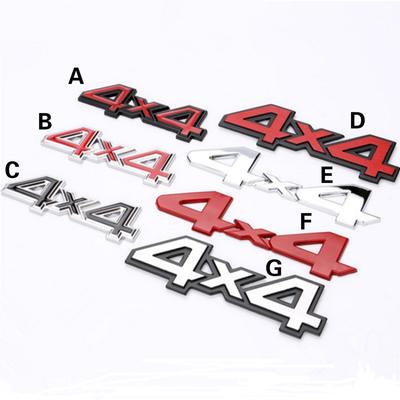 Badge autocollant 3D en métal chromé pour coffre de voiture, autocollant avec Logo emblème 4x4 pour tous les SUV, accessoires de style automobile