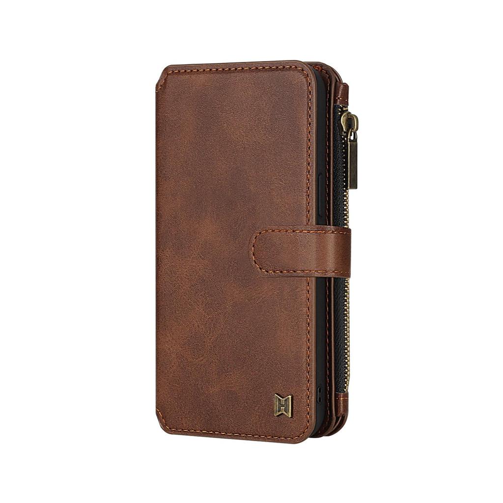 iPhone 16 Pro Multifunction Wallet Leather Case with Detachable Magnetic Cover