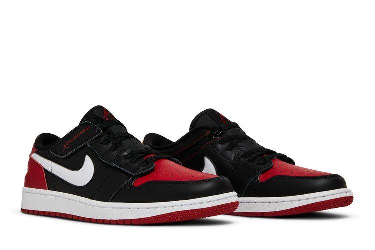 Men's Sneakers Nike Jordan 1 Low FlyEase Black White Gym Red Black/White/Gym Red