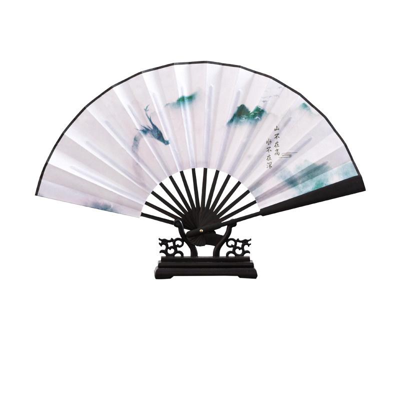 Chinese Style Outdoor Decorative Large Folding Fan Thickened Bamboo Durable Hand Fan Han Clothing Accessories Portable Hand Fan