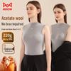 MIIOW Women's Thermal Lamb Wool Half-High Collar Vest