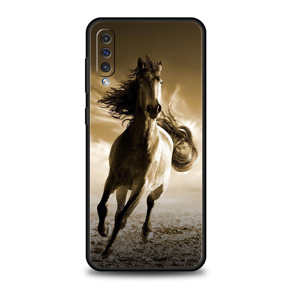 Running Horse Animal Phone Case For Samsung A54 A52 A24 A14 A50 A72 A70 A30 A40 A20S A20E A02S A12 A22 A34 A42 A32 5G A04s Cover