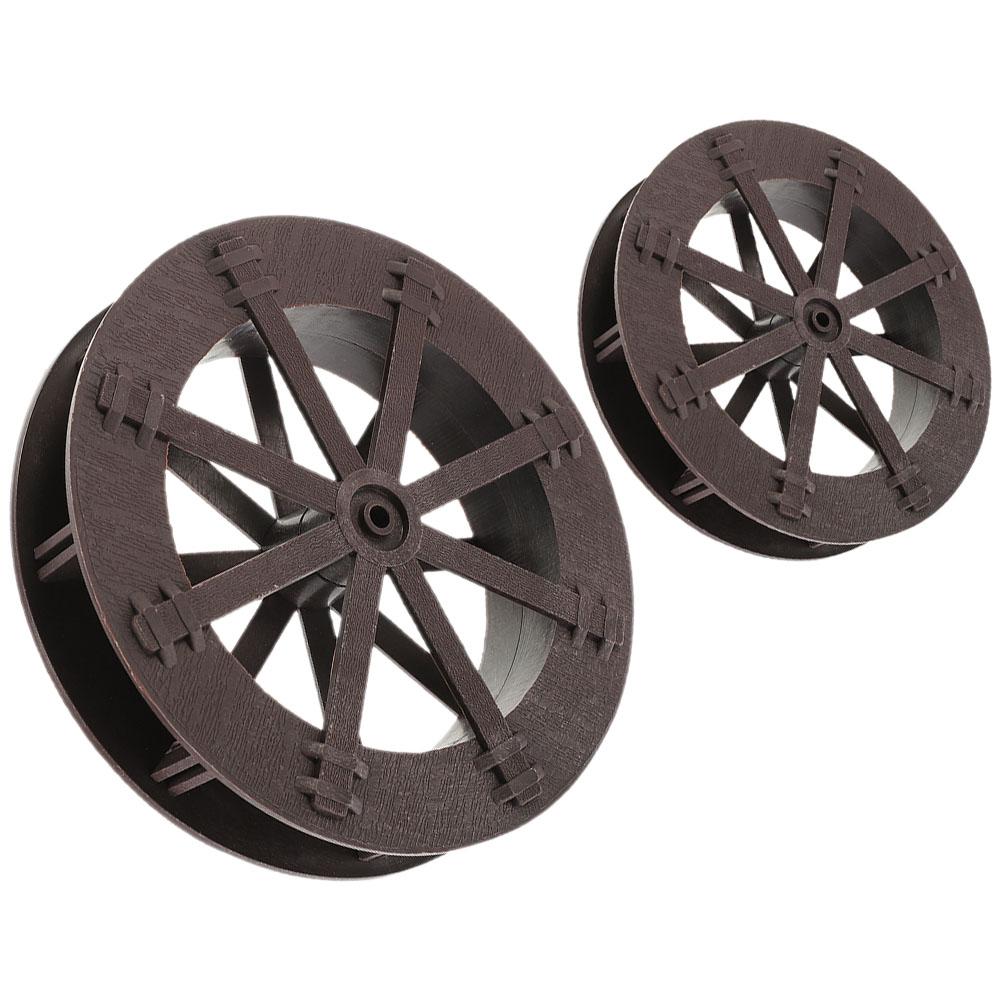 

2Pcs Plastic Feng Shui Water Wheel Fish Tank Fountain Decoration Mini Waterfall Model Garden nament Diy Desktop Prop Simulation