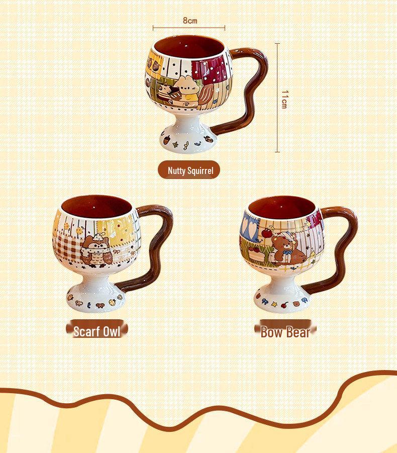 High-Value Cute Ceramic Mug Gift Set for Best Friend or Children - Perfect Birthday Present