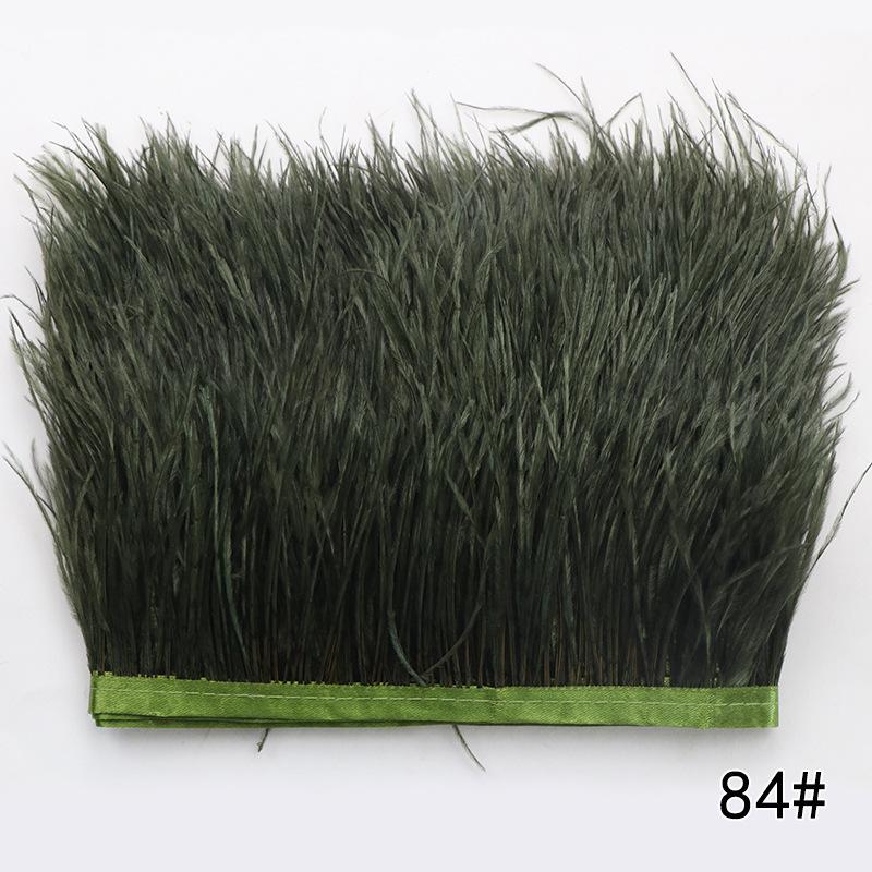 2M Ostrich Feather Cloth Edge 8-10 Cm Cuffs Clothing Skirt Decorative Accessories Color Ostrich Feather Cloth With Feathers