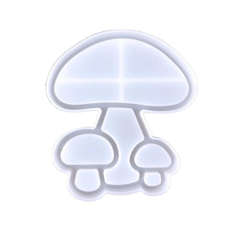Large and Small Mushroom Tray Silicone Mold DIY Handmade Irregular Mushroom Shape Jewelry Storage Tray Ashtray Mold Crafts Home Decor