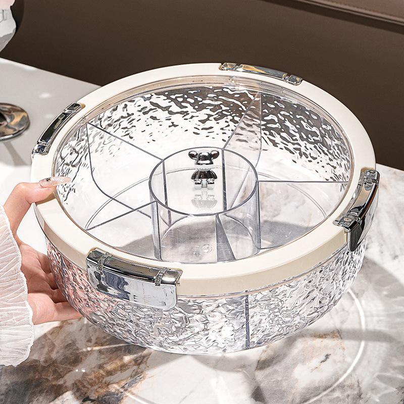 Large Capacity Sealed Snack & Fruit Tray for Living Room