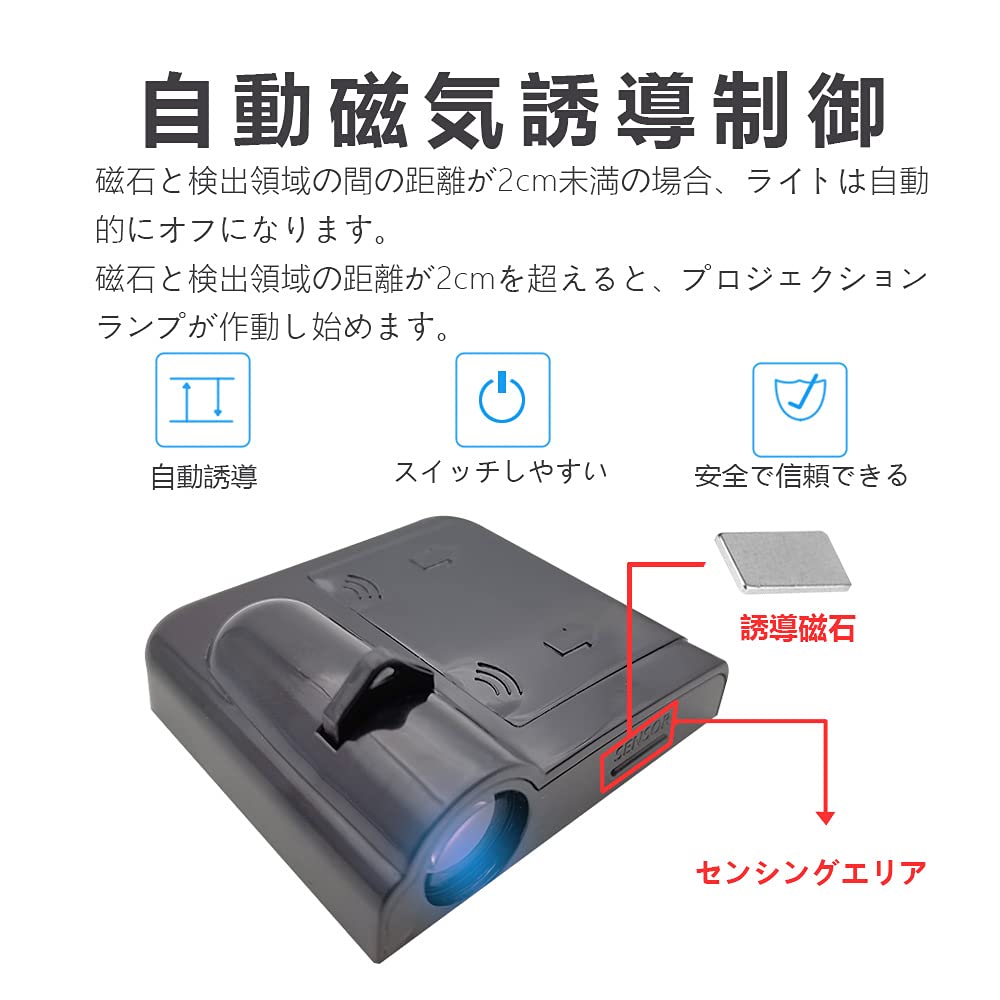 2pcs Universal Honda Radio Car Logo Light LED Welcome Ride Vellfire Door Curtain Light (Cherry Blossom)