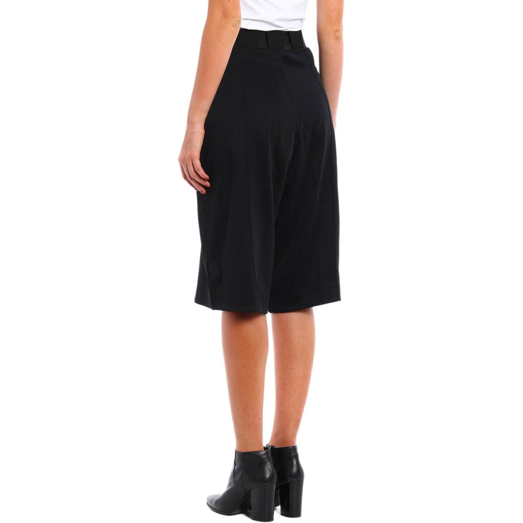 Y-3 Solid Color Mid-Rise Zipper Fly Casual Shorts Women Shorts Black B20243