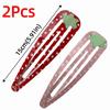 2 Stück 15cm Extra-große Haarspangen Erdbeerfrucht-Serie Kapuzenpullover BB-Clip Kreativ Polka-Dot Lustiger Haarclip Vorhangdekoration