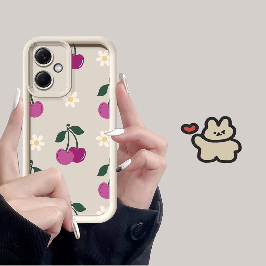 Phone Cover Case for Xiaomi Poco F8 X3 NFC C61 X3 Pro C51 C50 Cartoon Cherry Pattern
