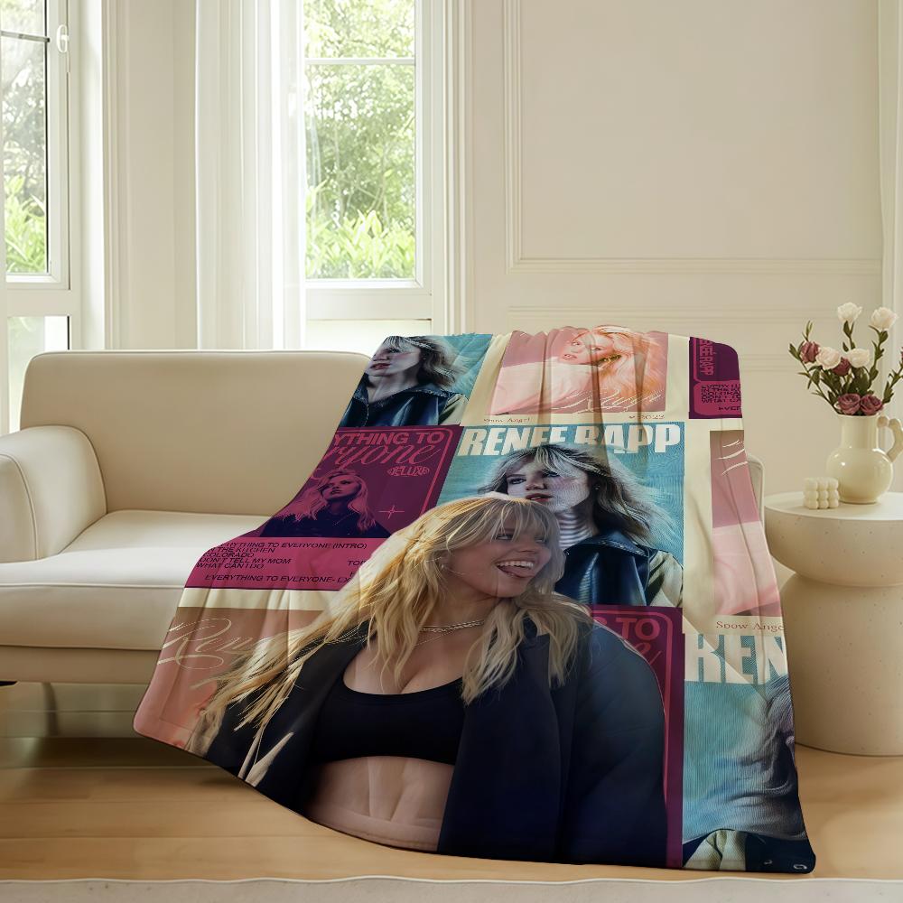 American singer R-Renee Rapp Blanket For Sofa Office Bed Plane Travel Sleep Read Relax Camping Soft And Warm
