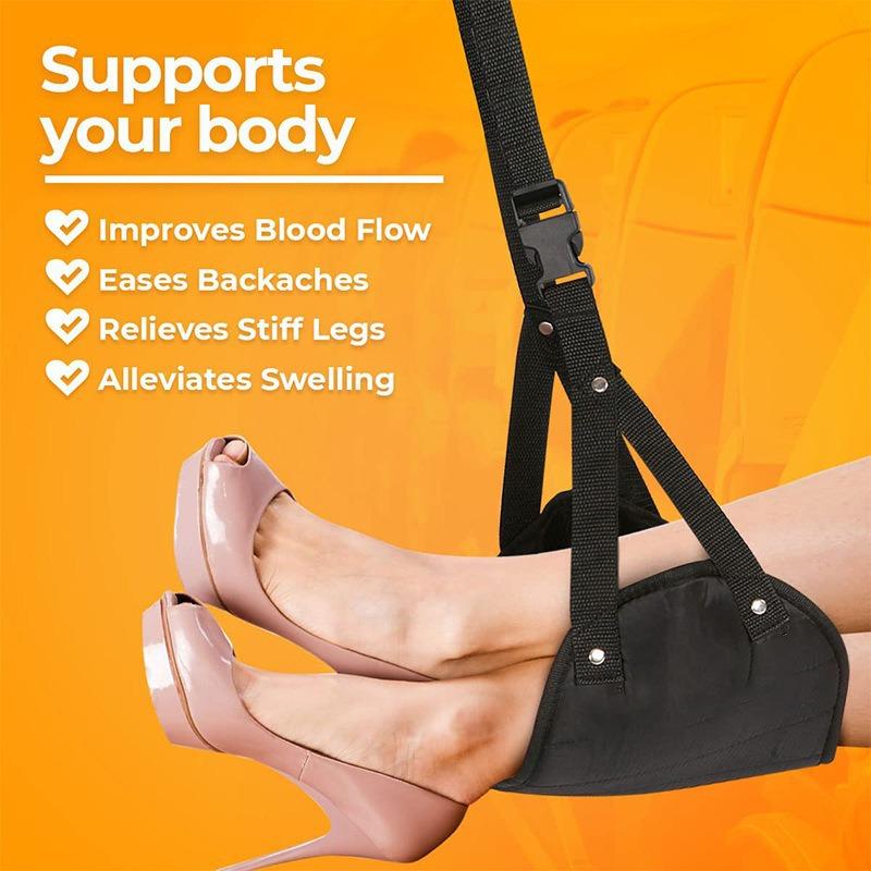 Portable Airplane Footrest,Leg Plane Travel Footrests,Foot Hammock Flight,Feet Rest Hanger for Planes,Train,Office,Car Women Men