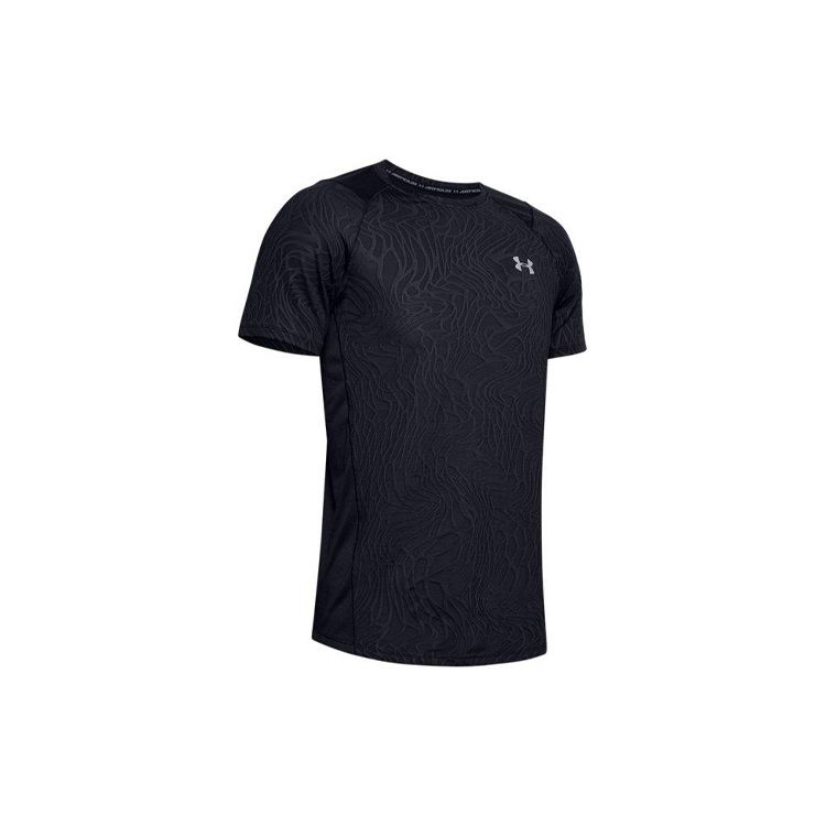 Under Armour Jacquard Straight T-Shirt Men Tops Black 1351562-001