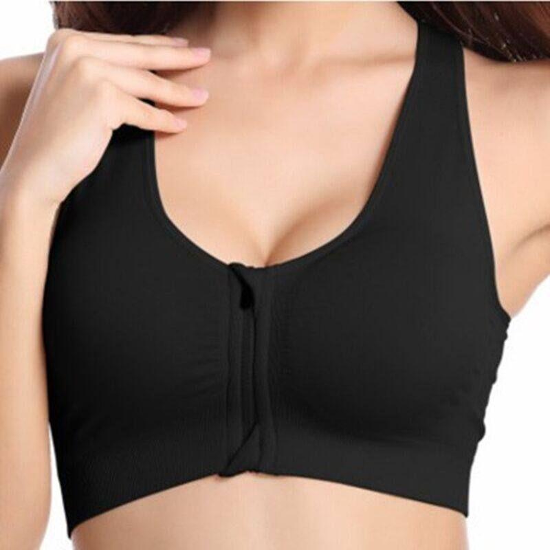 Summer Sports Bra Wireless Aerobics Front Zipper Underwear