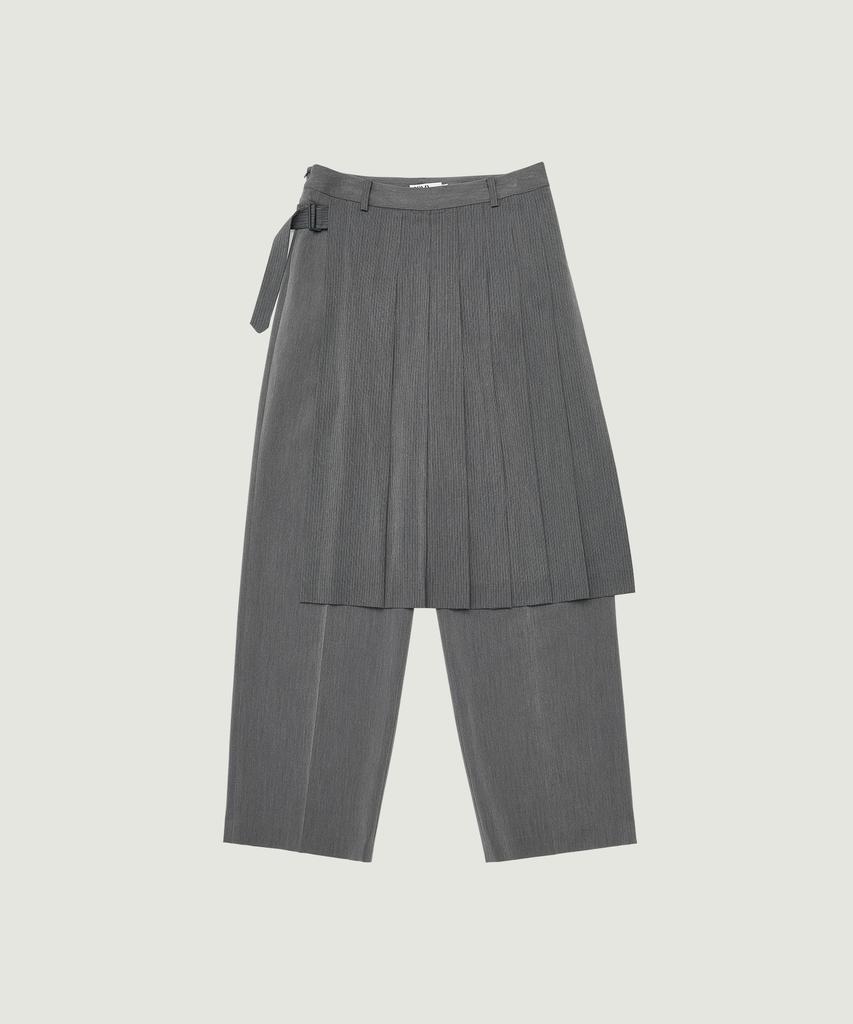 GROVE Honor Wrap Skirt Pants (Gray)