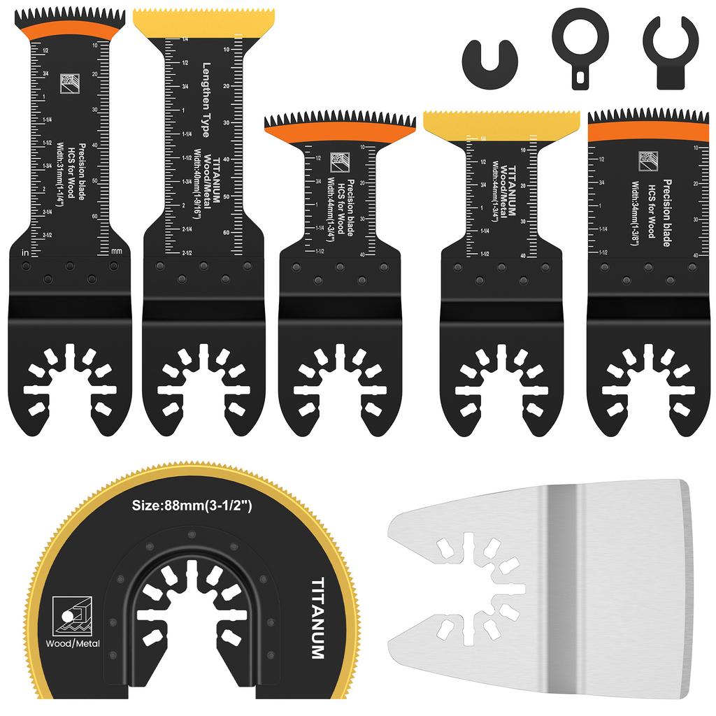 4/56PCS Oscillating Multitool Blade High Carbon Steel Arc Edge Cutting Saw Blade Quick Release Multi Tool Saw Blade For Wood PV