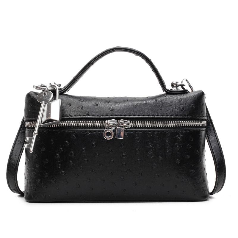 Trendy New Products Personalized Ostrich Pattern Portable Small Square Bag Women's Fashion Commuting Versatile High Sense Messenger Bag