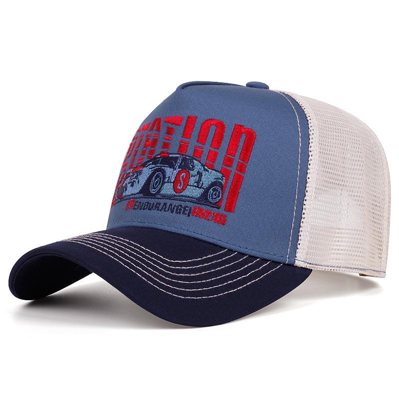 New Hot Sale Unisex Sun Hat Hip Hop Mesh Trucker Hat Classic Pattern Breathable Summer Baseball CapStreetwear Cap for Men Women
