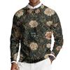 Herren Rundhals Langarm Rippstrick Pullover