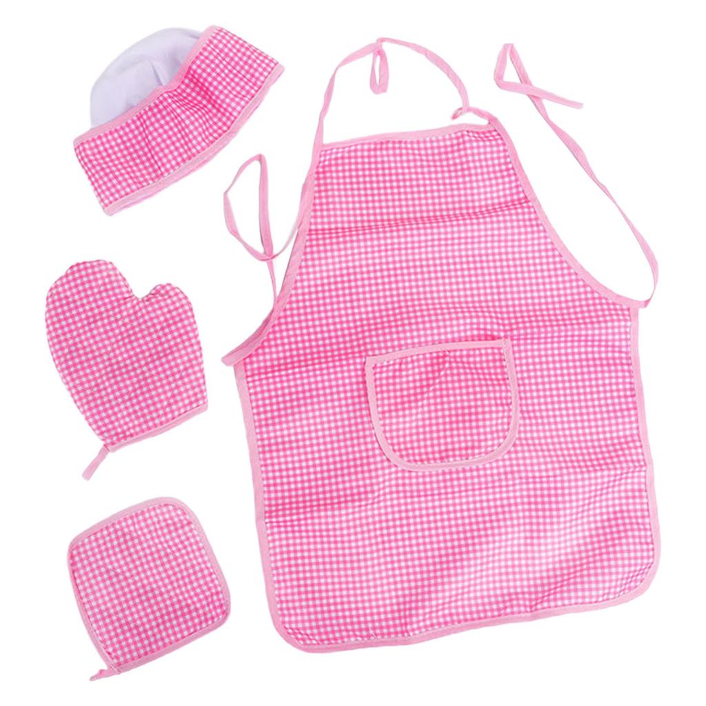 Apron And Hat Set with Oven Mitt - Culinary Play Costume