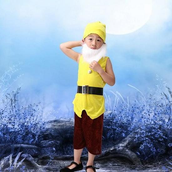 Children's Snow White & Seven Dwarfs Play Costumes: Prince, Hunter, & Magic Mirror Outfits