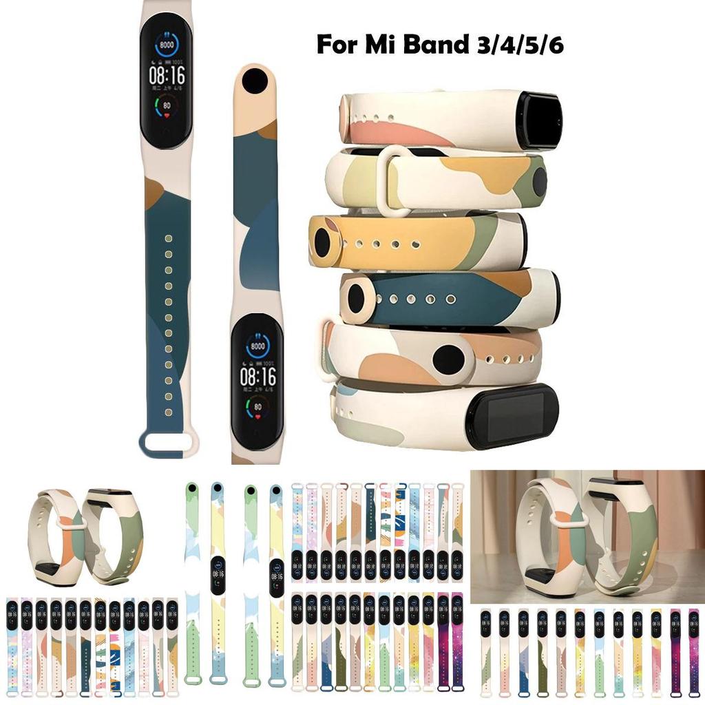 Replace Your Wristband With This Morandi Graffiti Strap For Xiaomi Mi Band 3/4/5/6