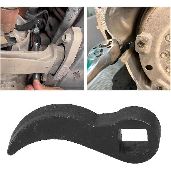 Pry Bar Wrench Adaptor Head, Adjustable 1/2in Crowbar Adapter Head Tool, Thicken Compact Pry Bar Drive Shaft Disassembly Tool for Tight Spaces